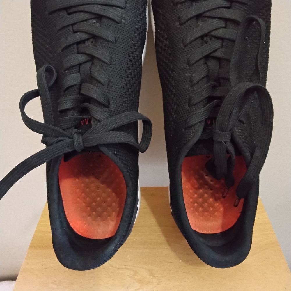 Swims Black Knit Lace-Up Sneakers with White Sole – Size 8 Women EUC - Picture 12 of 16